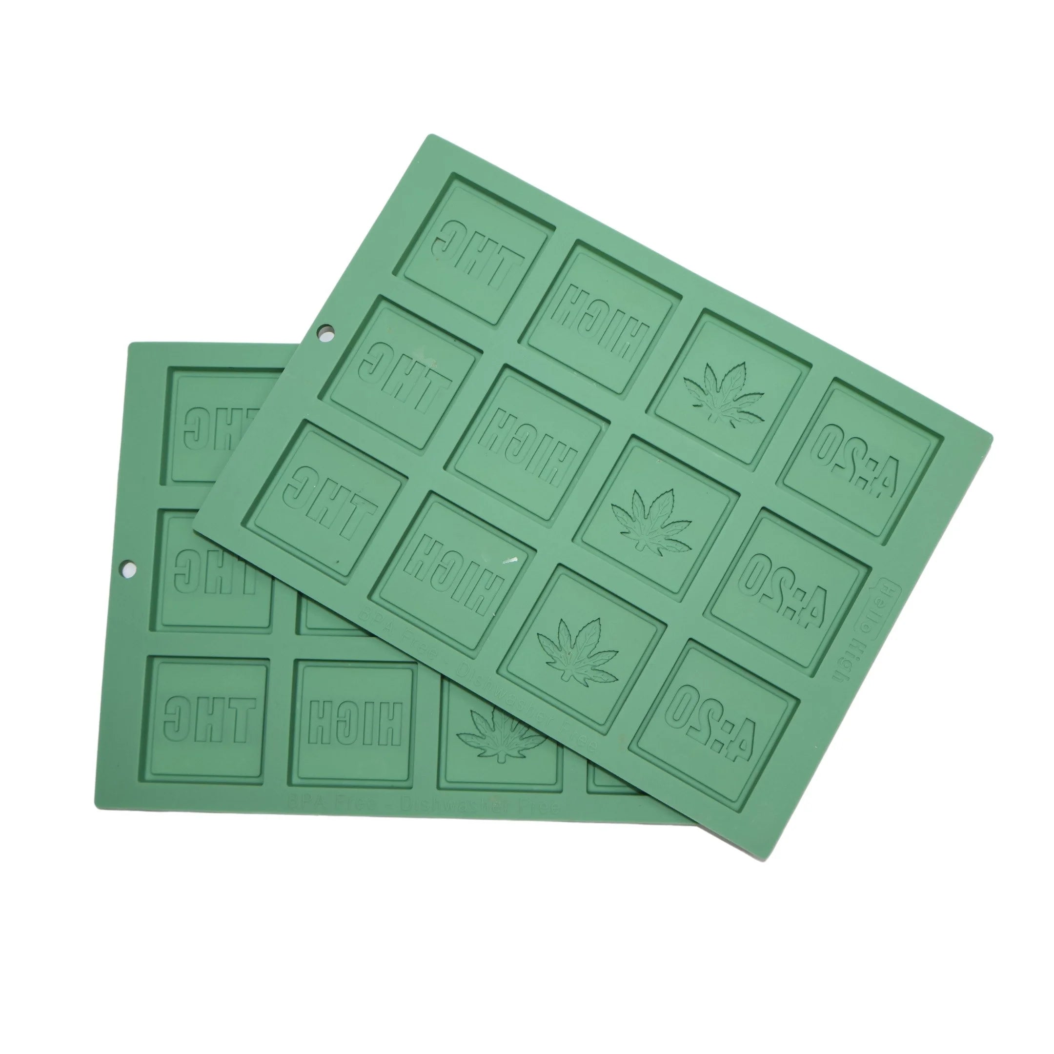 2pc Silicone 420 Themed Candy Molds 24/pcs