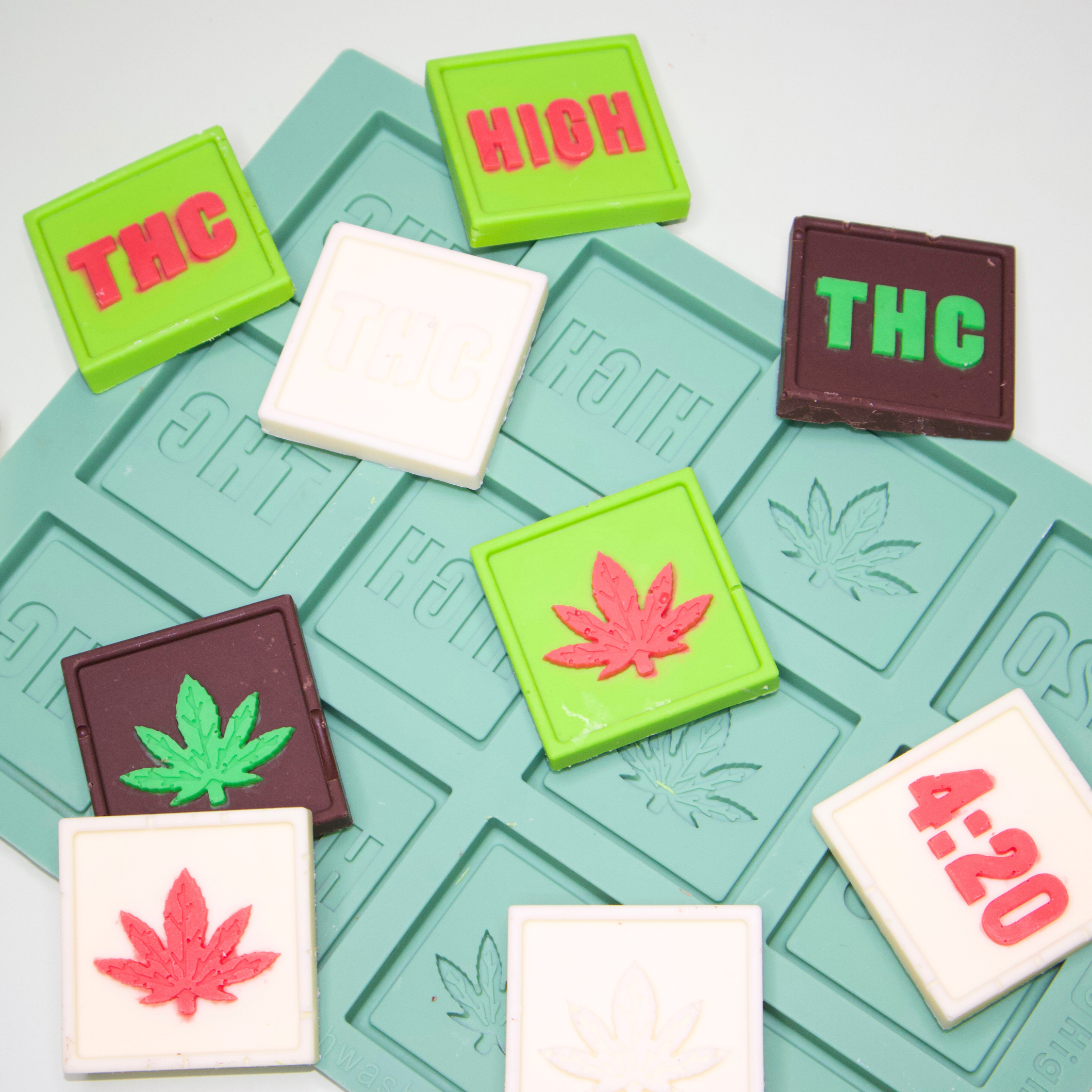 Silicone 420 Themed Candy Molds 24/pcs