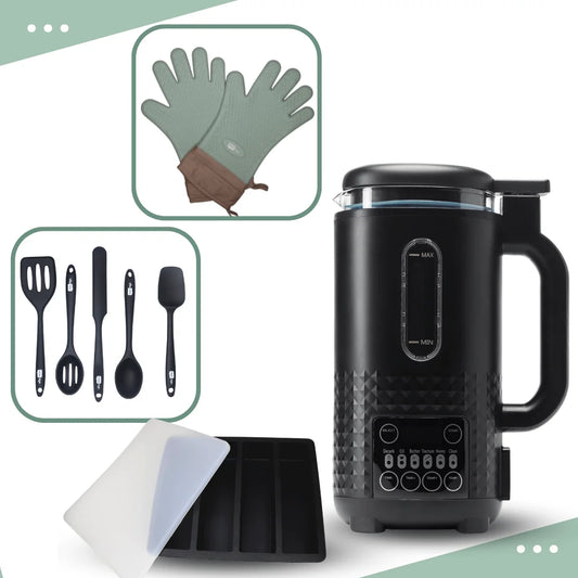 Ultra Infuser w/ Oven Mitt & Black Silicone Utensils