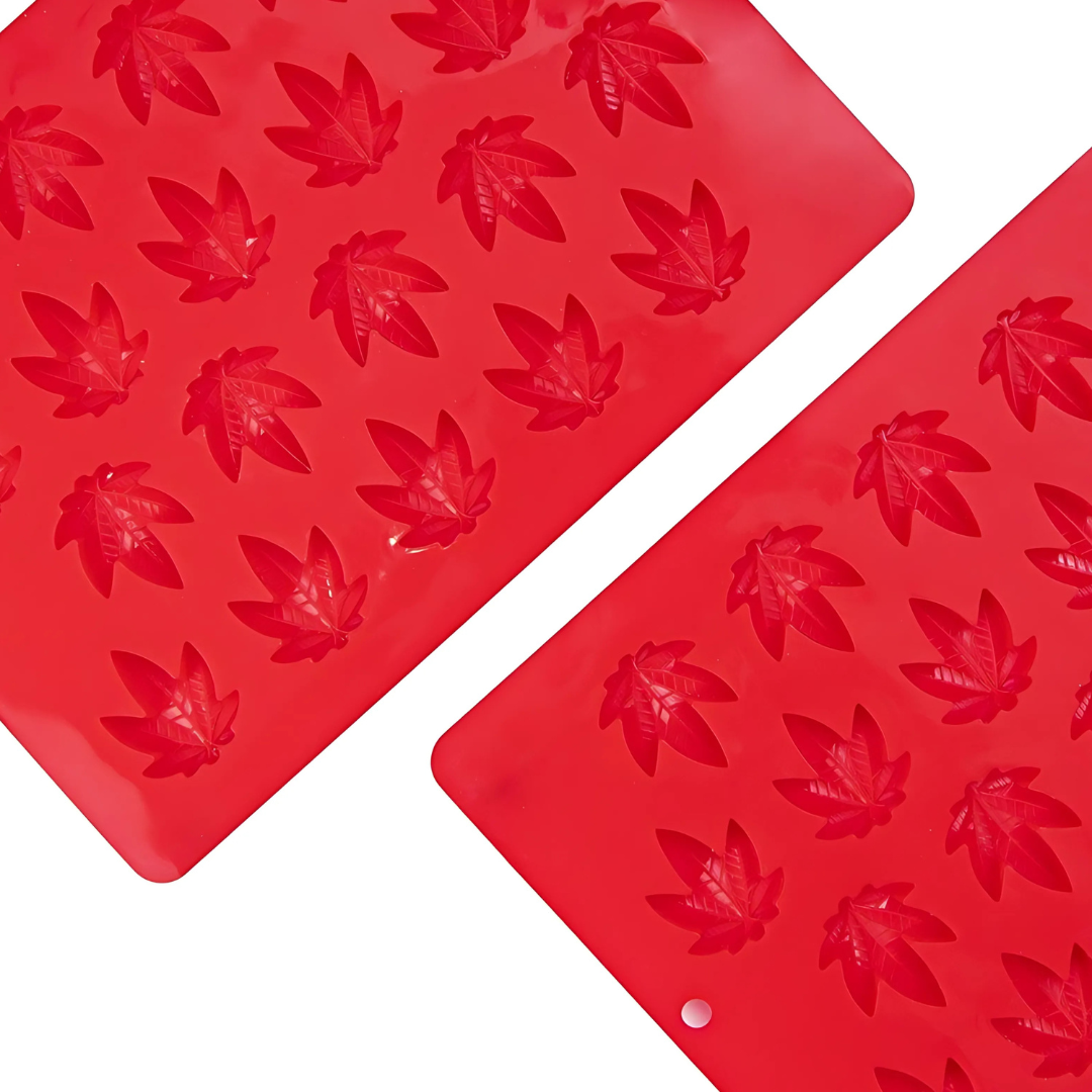 2pc Marijuana Leaf Silicone Candy Molds 40/pcs