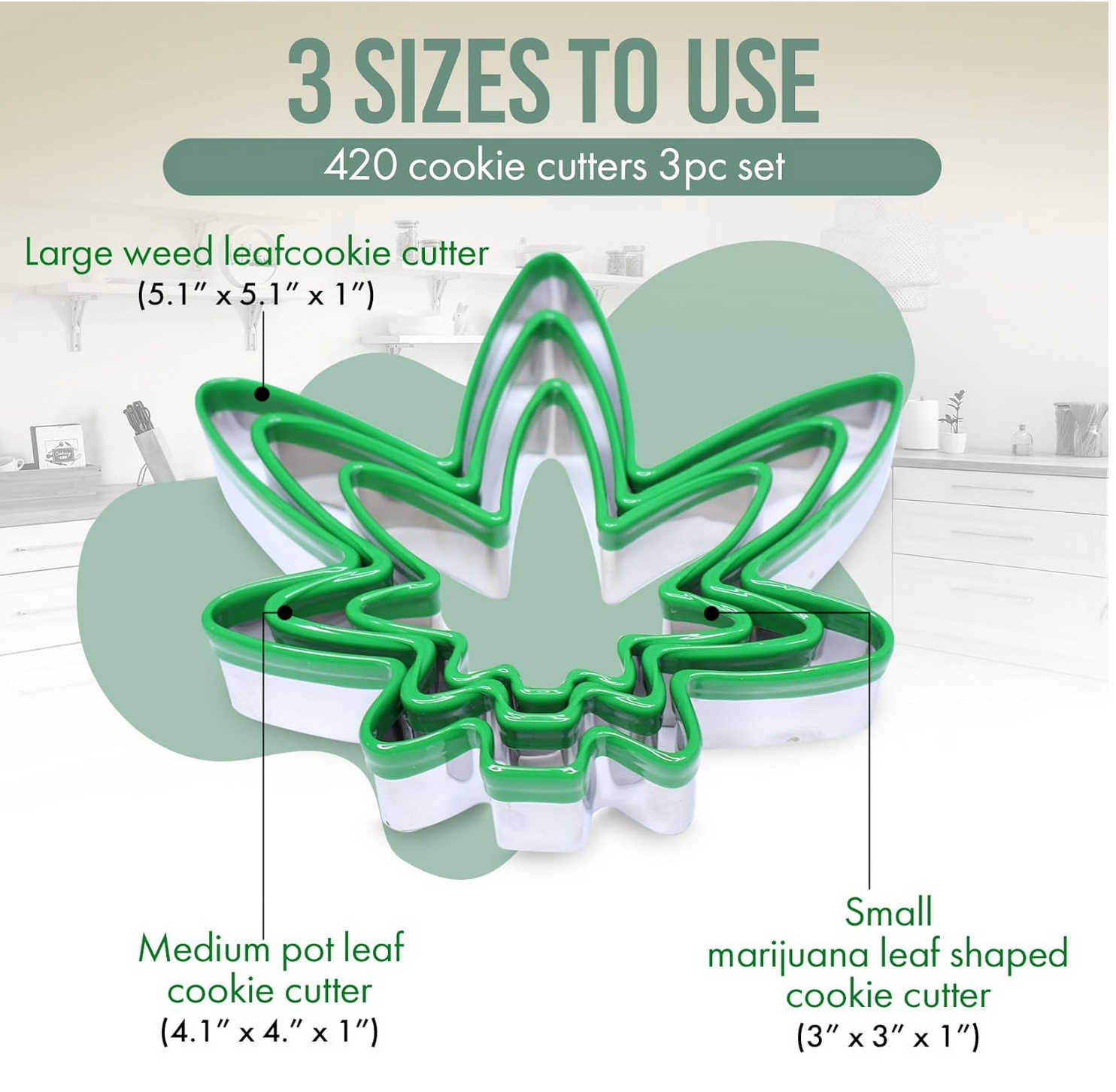 420 Leaf Cookie Cutter Set