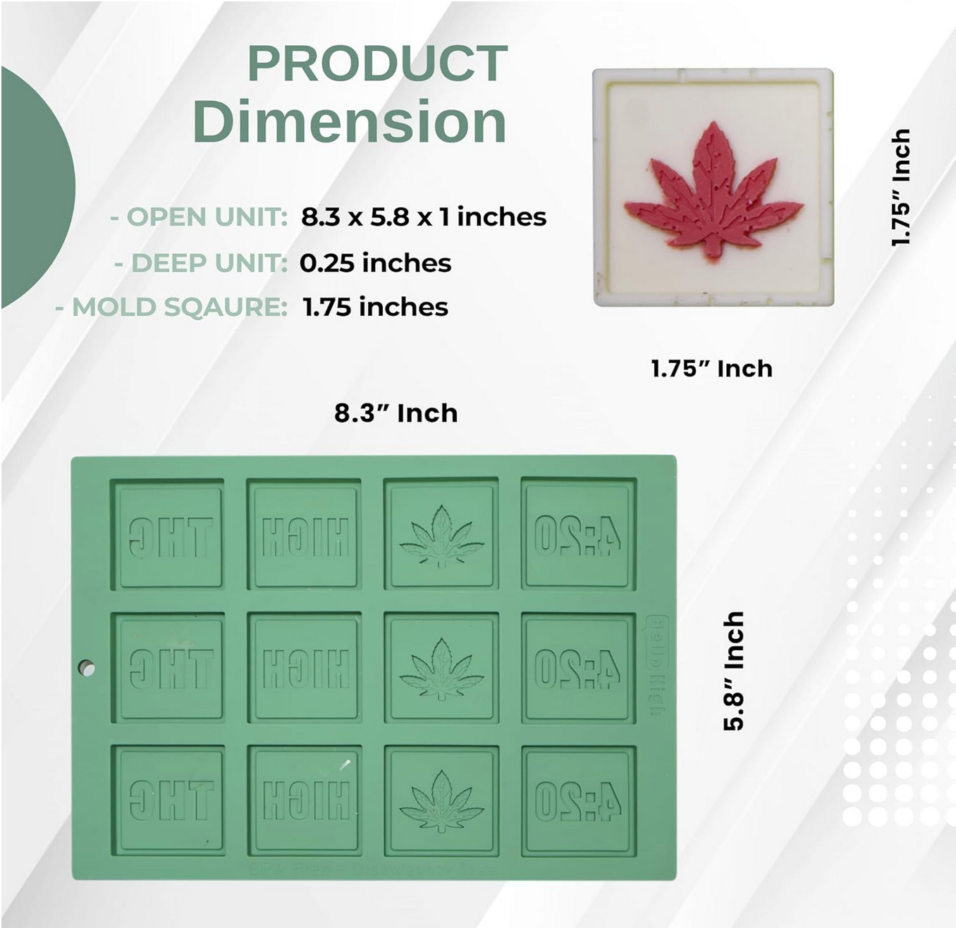 Silicone 420 Themed Candy Molds 24/pcs