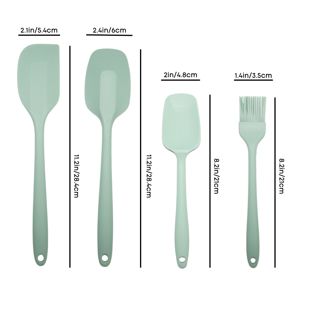 4pc Silicone Kitchen Spatula Set